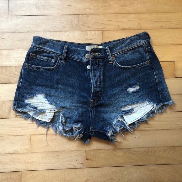 Free People Jean Shorts - Picture 1 of 5